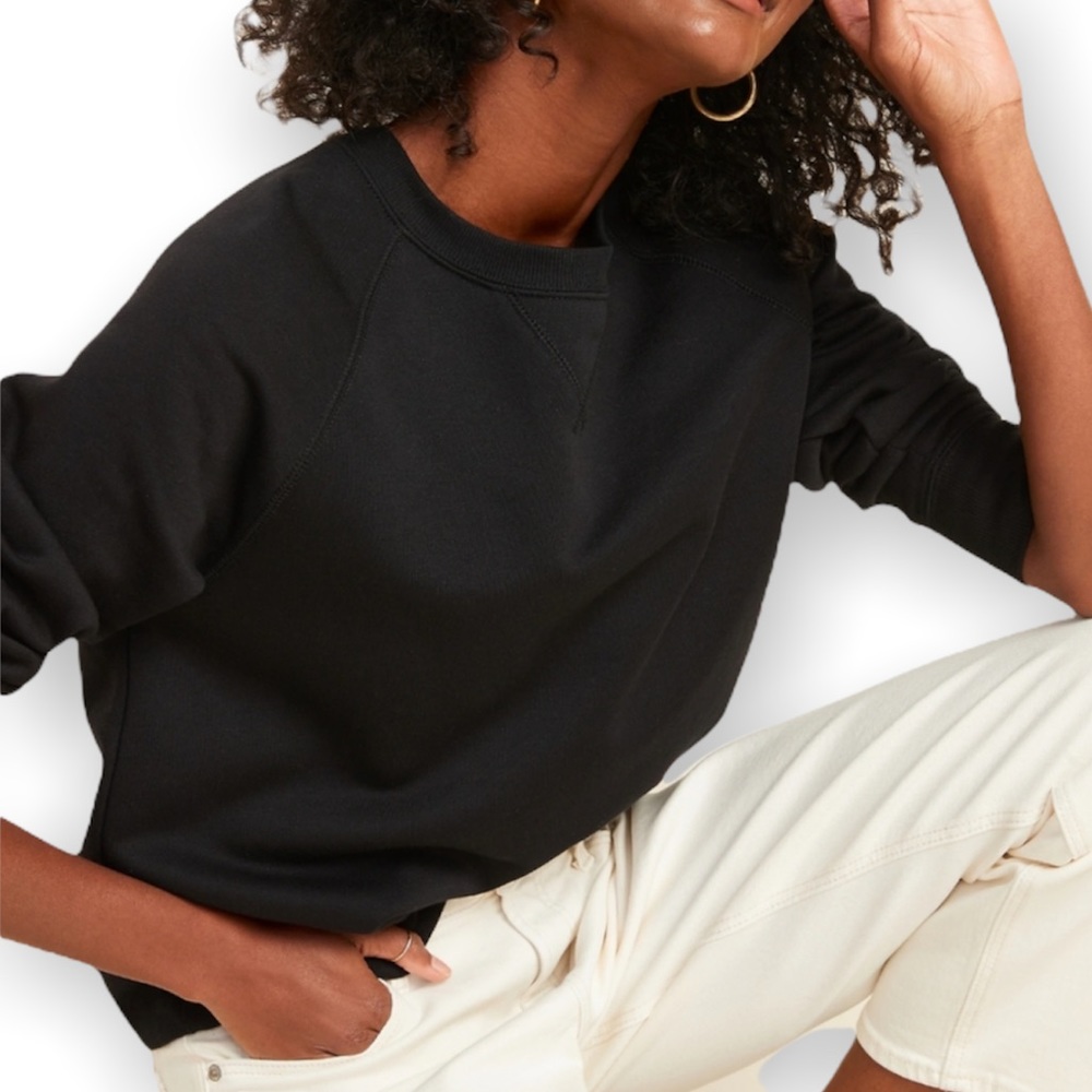 Solid Black Sweatshirt - image 1